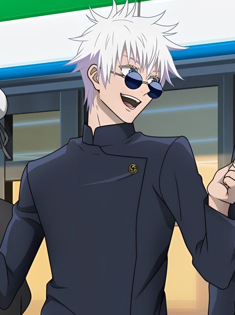 Gojo Uniform, Gojo Sticking Tongue Out, Gojo With Glasses, Gojo Smile, Gojo Wallpaper, Homecoming Outfits For Guys, Gojo Jujutsu Kaisen, Gojou Satoru, Gojo Saturo