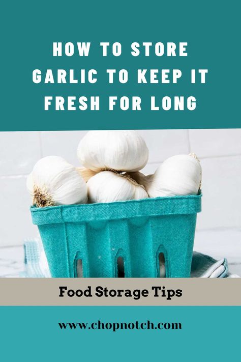 Garlic is known and loved all over the world and you can find it in just about any grocery store. Whether you're using fresh garlic cloves, whole garlic bulbs, minced, dried, or garlic paste, knowing how to store garlic means you can expect a good shelf life. There is a variety of ways to use this delicious ingredient and it’s featured in a lot of different cuisines. But Do You Know How To Store Garlic To Keep It Fresh For Long? Discover here! #Garlic #GarlicStorage #FoodStorage Store Garlic, Fast Easy Desserts, Garlic Bulbs, How To Store Garlic, Garlic Storage, Garlic Bulb, Quick Weeknight Dinners, Recipe Board, Recipe Boards