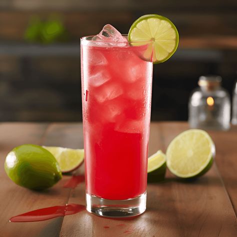 Red Lobster Cocktail Recipe - The Red Lobster cocktail is a sweet, fruity, and refreshing drink. It has a tropical taste with a hint of tanginess from the pineapple juice. The coconut rum adds a creamy, exotic flavor that complements the fruitiness of the cocktail. Lobster Cocktail, Light Cocktails, Red Cocktails, Pineapple Slices, Beach Themed Party, Red Lobster, Coconut Rum, Maraschino Cherry, Frozen Drinks