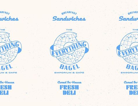 Bagel Branding, Bagel Tattoo, Bagel Logo, Bagel Packaging, Deli Logo, Bagel Store, Hospitality Branding, Fun Restaurant, Pizza Bagel