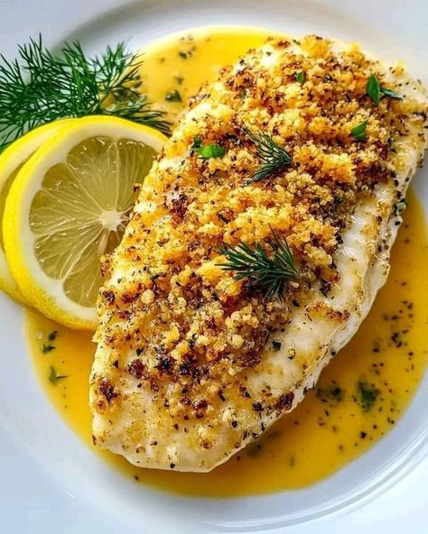 Old fashioned family recipes | WOULD YOU EAT THIS PANKO-CRUSTED FISH WITH LEMON DILL SAUCE 🐟🍋 | Facebook Lemon Dill Sauce, Lemon Dill, Dill Sauce, Fashion Family, Family Recipes, Fish And Seafood, Family Meals, Old Fashioned, Seafood