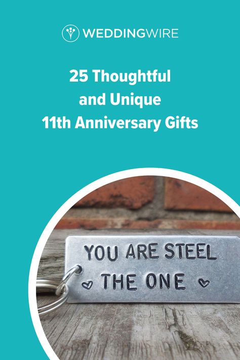 Steel, diamonds, and tulips are all great choices for the 11th year. Here, we've rounded up a mix of traditional and modern 11th anniversary gift ideas. 11 Year Anniversary Gift Ideas For Him, Business 10 Year Anniversary Ideas, 10 Year Dating Anniversary For Him, Annerversary Gifts, Anniversary Ideas For Her, Tin 10 Year Anniversary Gifts, 8 Year Anniversary Gift, 11 Year Anniversary Gift, Anniversary Ideas For Him