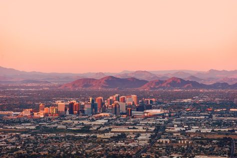 Here's where to eat, drink, and play in the Valley of the Sun | archdigest.com Phoenix Travel Guide, Phoenix Travel, Arizona Aesthetic, Surprise Arizona, Best Rv Parks, Arizona City, Comer See, Downtown Phoenix, Sustainable City