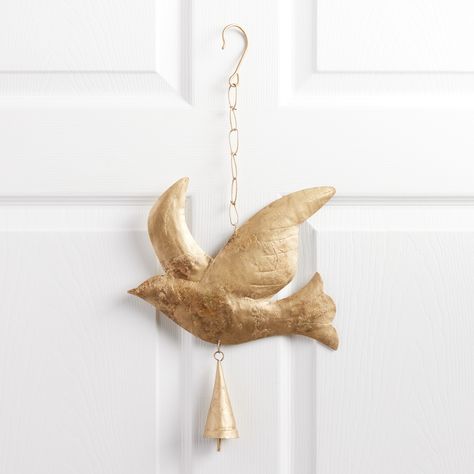 Gold Metal Dove Hanging Decor - World Market Metal Embossing, Christian Decor, Household Organization, Christmas Shop, Decorative Accents, World Market, Winter Theme, Holiday Celebration, Christmas Cheer