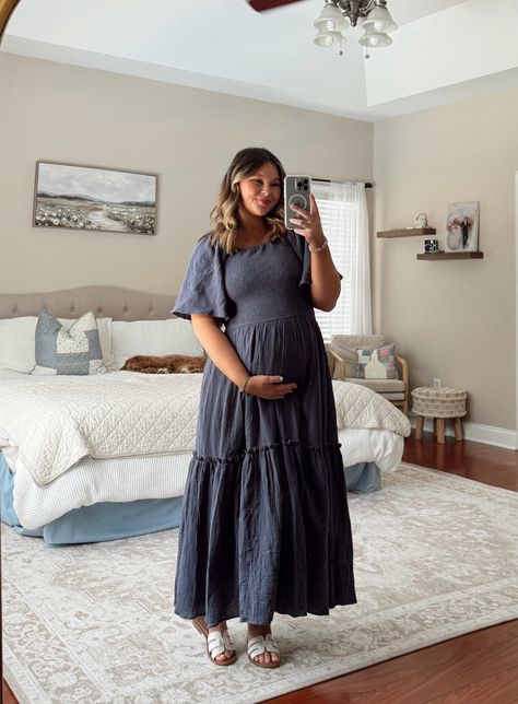 Lennon Maxi Dress in Dusty Blue curated on LTK Going Home Outfit For Mom After Delivery, Pregnancy Skirt Outfits, Modest Pregnancy Outfits, Maternity Outfit Summer, Modest Maternity Outfits, Going Home Outfit For Mom, Modest Maternity Dresses, Modest Maternity, Europe Outfits Summer