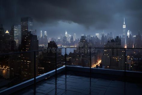 A view of a city at night from a rooftop. Generative AI image. stock images Rooftop Background Night, Rooftop Background, Rooftop Lighting, Free Backgrounds, City At Night, Animation Sketches, Blackest Night, City Scene, Roof Terrace