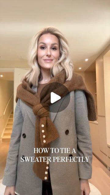 JOSH V | Fashion & Lifestyle label on Instagram: "How to tie a sweater or cardigan perfectly around your shoulders with this styling hack!
 
In this video @joshveldhuizen shows you how it’s done. Just follow these 5 steps bellow:
 
Step 1:
Wrap the sleeve around your finger.
 
Step 2: 
Make a loose knot to create a hole.
 
Step 3:
Insert the other sleeve into the back of the loose knot.
 
Step 4:
Position the sleeve in the desired length by pulling it down.
 
Step 5:
When styling, make sure the longer sleeve is behind the shorter sleeve.
 
Now it’s tied perfectly and you’re all set!
 
P.S. Josh is wearing the: DAMIA blazer, FELICE body, ZION sweater, VEERE trousers, OCEAN sneakers, ADALYNN brooch and the YELLE earrings #JOSHV" Cardigan Tied Around Shoulders, Tie A Cardigan, Tie A Sweater, V Fashion, Then And Now, Fashion Lifestyle, Trousers, Blazer, Long Sleeve