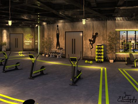 Trx Gym, Logo Academia, Fitness Design Gym, Fitness Center Design, Small Home Gym Ideas, Gym Lighting, Gym Design Interior, Small Home Gym, Gym Club