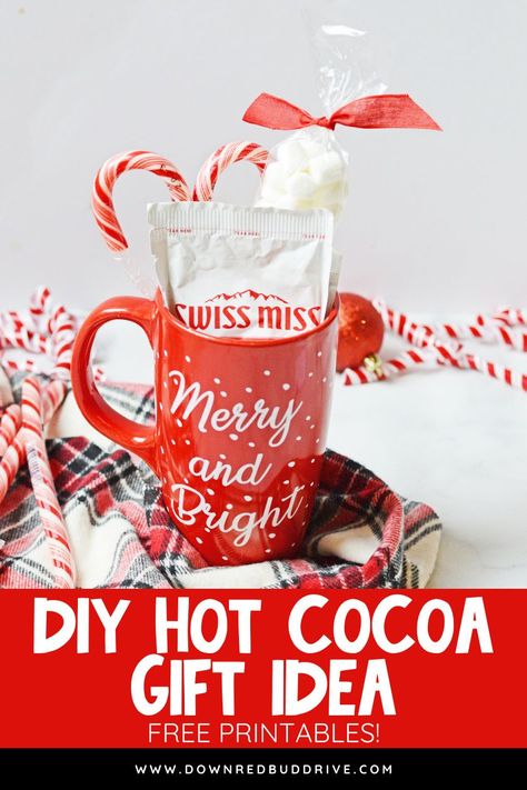 Diy Hot Cocoa Gift, Hot Cocoa Gift Ideas, Gift Diy Christmas, Gift Basket Diy, Hot Chocolate Gift Basket, Hot Cocoa Gift, Diy Hot Cocoa, Cocoa Gift, Hot Chocolate Gifts