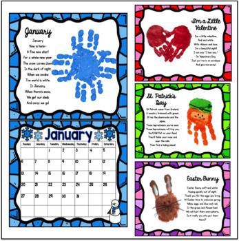 2021 Handprint Calendar Gift by Crayola Queen | Teachers Pay Teachers Handprint Calendar 2024 Free, Handprint Calendar Preschool, Footprint Calendar, Handprint Calendar, Origami Cube, Calendar Gift, Monthly Crafts, Writing Blog, Christmas Gifts For Parents