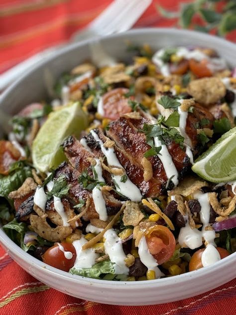 The Kitchen Wife: The Ultimate Southwest BBQ Chicken Salad Recipe:  ... Southwest Bbq Chicken Salad, Bbq Chicken Salad Dressing, Bbq Chicken Salad Recipe, Entree Salads, Tipsy Housewife, Healthy Chicken Salad Recipe, Bbq Chicken Salad, Pasta Side Dishes, Healthy Chicken Salad