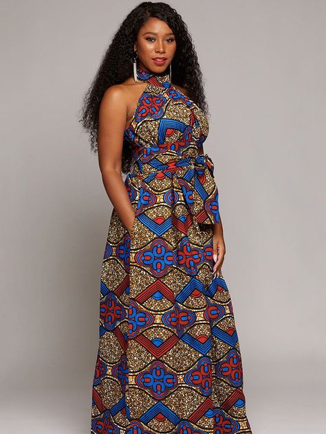 African Print Tops, Fashion Stand, Ankara Print, African Print Dress, African Print Dresses, Maxi Robes, Summer Maxi, Satin Maxi Dress, Women Maxi