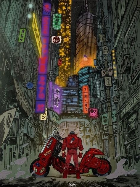 Akira City, Akira Cyberpunk, Akira Wallpaper, Boring Work, Akira Anime, Anime City, Arte 8 Bits, Arte Punk, Cyberpunk Anime