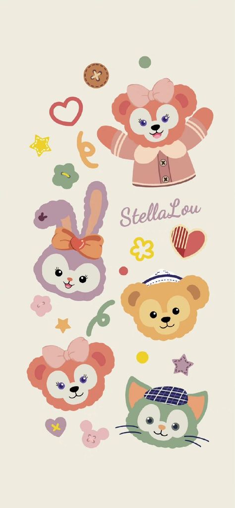 Duffy The Disney Bear, Disney Bear, Melody Hello Kitty, Cute Laptop Wallpaper, Disney Phone Wallpaper, Disney Friends, Care Bear, Hello Kitty Wallpaper, Laptop Wallpaper