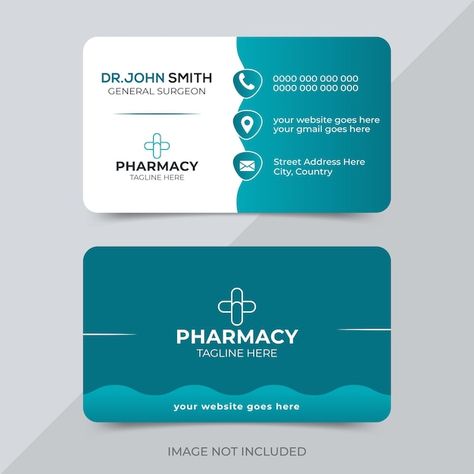 Medical healthcare business card templat... | Premium Vector #Freepik #vector #medical-clinic #health-center #medical-center #hospital Medical Visiting Cards Design, Healthcare Business Cards, Medical Card Design, Doctor Business Card Design, Pharmacy Business Card, Cart Visit, Doctor Business Cards, Complimentary Card, Medical Business Card