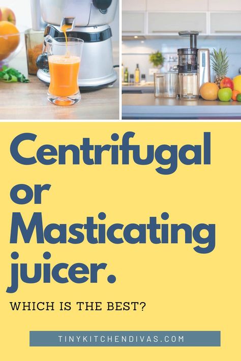 At the time, I was getting my own juicer, I don’t even know what “centrifugal” or “masticating” means! I mean who would have thought there are different types of juicers? #centrifugaljuicer, #masticatingjuicer Juicing Essentials, Centrifugal Juicer, Fresh Fruit Juice, Natural Juices, Tiny Kitchen, Fresh Juice, Green Juice, Leafy Greens, Nut Butter