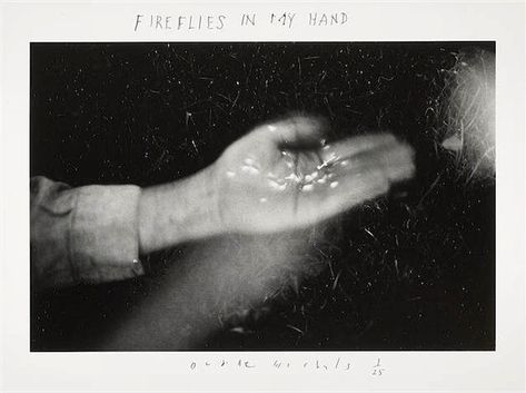 Fireflies In My Hand, 1972 Sequence Photography, Duane Michals, Poetry Photography, Robert Duvall, Electromagnetic Radiation, Silver Print, Gelatin Silver Print, Best Lyrics Quotes, Inner Light