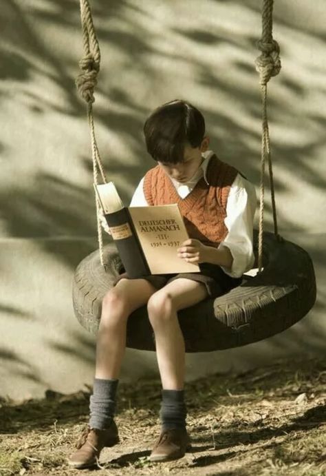 Tire Swing, Reading A Book, A Book, A Girl, Reading