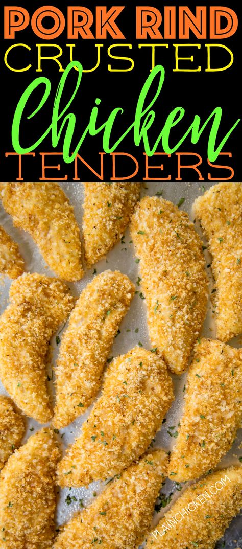 Mayonnaise Dip, Chicken Tenders Oven, Pork Rind Recipes, Baking Chicken, Crusted Chicken Tenders, Keto Bread Recipe, Pork Rind, Baked Chicken Tenders, Crusted Chicken