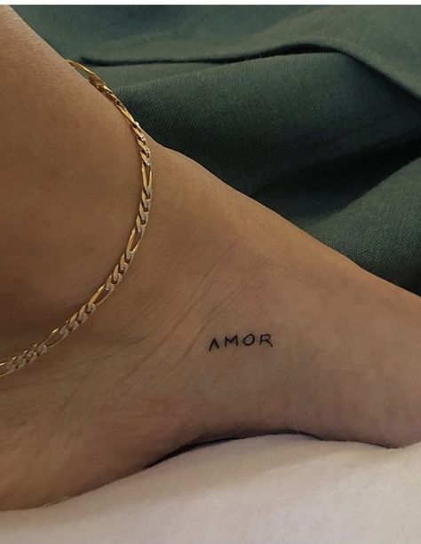 Amor Tattoo, Petite Tattoos, Discreet Tattoos, Dainty Tattoos, Subtle Tattoos, Foot Tattoo, Dope Tattoos, Little Tattoos, Simplistic Tattoos