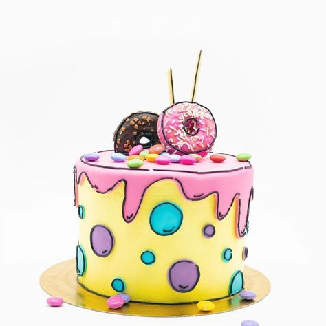 Animal Cake Designs, Sprinkle Drip Cake, Comic Cake, Amazing Cake Decorating, Apple Cake Pops, Cartoon Cupcakes, Fondant Cake Designs, Book Cakes, Cartoon Cake