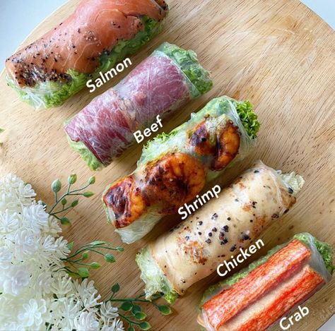 Healthy Spring Rolls Recipe, Healthy Spring Rolls, Rice Paper Recipes, Permanent Makeup Artist, Beef Noodles, Plats Healthy, Spring Roll Recipe, Mongolian Beef, Decorating Videos