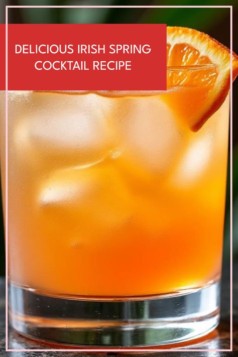 Are you ready to delight your taste buds? The Irish Spring cocktail is a fruity twist on the classic whiskey sour, featuring a mix of smooth Irish whiskey, peach brandy, and luscious citrus juices. This easy cocktail is perfect for any gathering or a relaxing evening at home. With every sip, you'll enjoy its refreshing balance of flavors that pays homage to times gone by while adding a fun modern twist. Impress your friends with this awesome cocktail recipe and let the good times roll! Hot Toddy Cocktail, New York Sour, Spring Cocktail, Spring Cocktails Recipes, Irish Spring, Easy Cocktail, Refreshing Summer Cocktails, Seasonal Drinks, Sour Cocktail