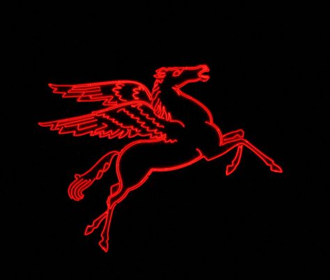 Dallas Pegasus Tattoo, Dallas Pegasus, Pegasus Statue, Red Pegasus, Horse Icon, Pegasus Tattoo, Biblical Tattoos, Magic Theme, Winged Horse