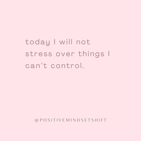 Today I will not stress over things I can't control. Letting go and finding peace in the present. 🌿✨ Follow @positivemindsetshift for more motivation ✨ @positivemindsetshift @positivemindsetshift • • • #MindfulLiving #LetItGo #PresentMoment #InnerPeace #StressLess Stop Sweating The Small Stuff Quotes, Stop Worrying About Things You Can't Control, Vision Board Pics, Journal Quotes, Morning Inspirational Quotes, 2025 Vision, Mindful Living, Finding Peace, The Present