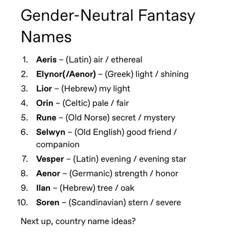 I promise I tried my best for unique ones and hopefully the meanings are correct! I was using Dr Google. My fantasy OCs are called Amara, Beatrice, Leo and Julian :) 𝐇𝐢! 𝐖𝐞𝐥𝐜𝐨𝐦𝐞 𝐭𝐨 𝐖𝐫𝐢𝐭𝐞𝐫𝐭𝐡𝐫𝐞𝐚𝐝𝐬 ♡ We post regular tips, memes, book reviews, contests and other writing-related content! Follow us for more posts like this! Our DMs are always open for a chat :) 🧵𝐓𝐀𝐆𝐒: #writingprompts #prompts #storyprompts #storyideas #writingideas #books #writing #writingcommunity #writingtips #writinghelp #wri... Symbolism For Writing, Au Ideas List, Chapter Starters, Cursed Character, Unique Words With Meaning, Curse Ideas, Medieval Names, Fantasy Ocs, Interesting Names