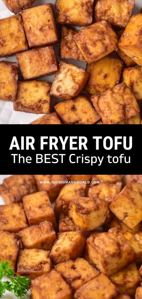 Tofu Bites Crispy, Air Fryer Teriyaki Tofu, Family Friendly Tofu Recipes, Tofu Bites Air Fryer, Air Fryer Agedashi Tofu, Agadashi Tofu Recipe Air Fryer, Best Air Fryer Tofu, Air Fryer Tofu Crispy Without Cornstarch, Tofu In Air Fryer Recipes