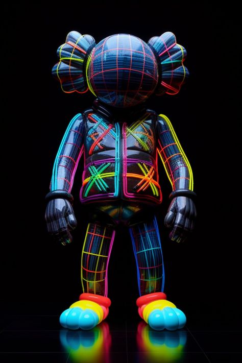 a surreal statue in a dark, psychedelic style with variables of shape, texture, emotion, graffiti Dark Graffiti, Family Guy Cartoon, Kaws Painting, Character Street Art, Chanel Wall Art, Kaws Wallpaper, Dj Art, Manchester United Wallpaper, Graffiti Photography