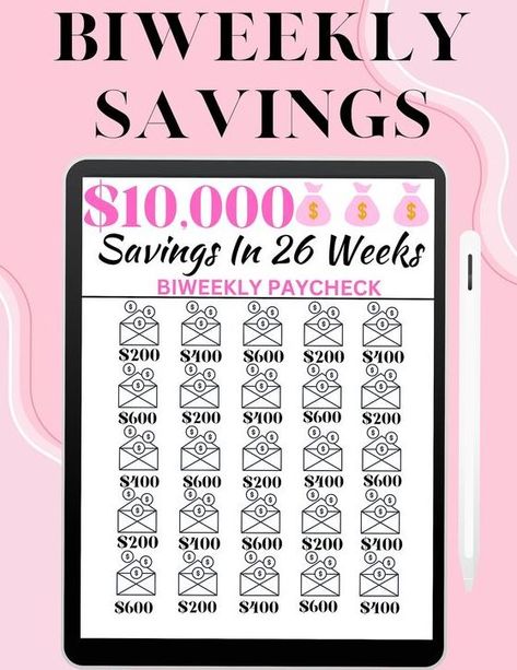 Every 2 Weeks Saving Plan: Biweekly saving Money saving methods Saving monet chart Saving money budget Money saving plan Money saving strategies Every 2 Weeks Saving Plan, Savings Plan Biweekly, Biweekly Savings Plan Low Income, Biweekly Saving, Saving Methods, Saving Money Chart, Money Chart, Budget Money, Money Saving Methods