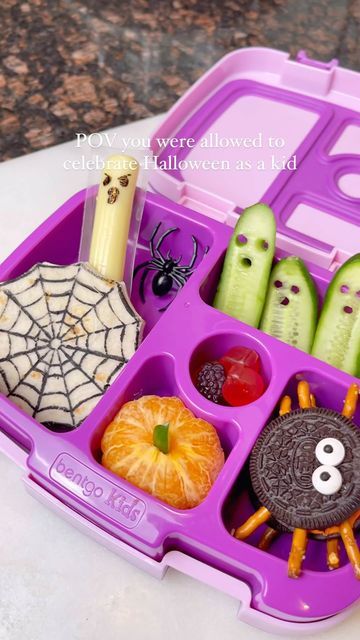 Lunch Themes, Halloween Kids Lunch, Halloween Lunch Ideas, Dollar Tree Diy Halloween, Fun Kid Lunch, Halloween Lunch Box, Easy Lunches For Kids, Kids Lunch Box Meals, Bento Box Lunch For Kids