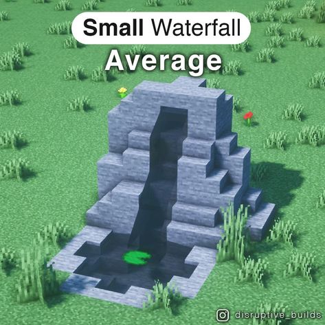 Minecraft Waterfall, Waterfall Decoration, Dog Bedroom, Waterfall Design, Small Waterfall, Pocket Edition, Minecraft Builds, Constructive Criticism, Minecraft Creations