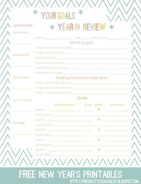 Pin for Later: 11 Free Resolutions Printables to Help Ring in the New Year Year-in-Review Resolutions Printable Year Reflection, Goal Setting Printable, Household Binder, New Years Resolutions, New Year Goals, Year In Review, Handmade Uk, Goal Planning, Activity Days