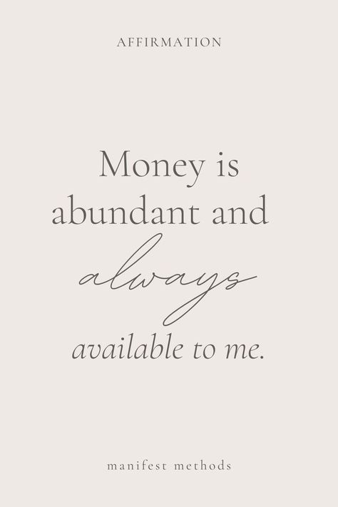 2024 Manifestation Money, Money Mantra Wallpaper, Money Comes Easily And Frequently, Money Is Abundant, Abundance Of Money Images, Saving Manifestation, Affirmation Quotes Money, Money Manefistation, Money Abundance Aesthetic