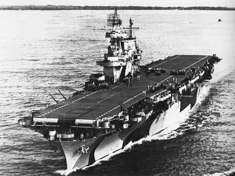 Late war (1944) photo of the Yorktown class USS Enterprise (CV-6), the most decorated Navy vessel of WWII. Uss Enterprise Cv 6, British Aircraft Carrier, Royal Navy Aircraft Carriers, Uss Yorktown, Navy Carriers, Royal Navy Ships, Navy Aircraft Carrier, Us Navy Ships, British Aircraft