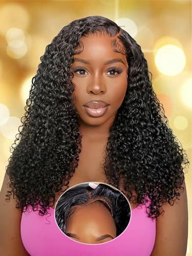 Kephare Wear and Go Glueless Wigs 5x5 HD Lace Closure Wigs Human Hair Curly Human Hair Wigs 180% Density Human Hair For Black Women (18Inch, Curly Human Hair) Closure Curly Wig, Curls Wig, Hair For Black Women, Closure Wigs, Glueless Wigs, Curly Human Hair Wig, Wigs Human Hair, Lace Closure Wig, Closure Wig