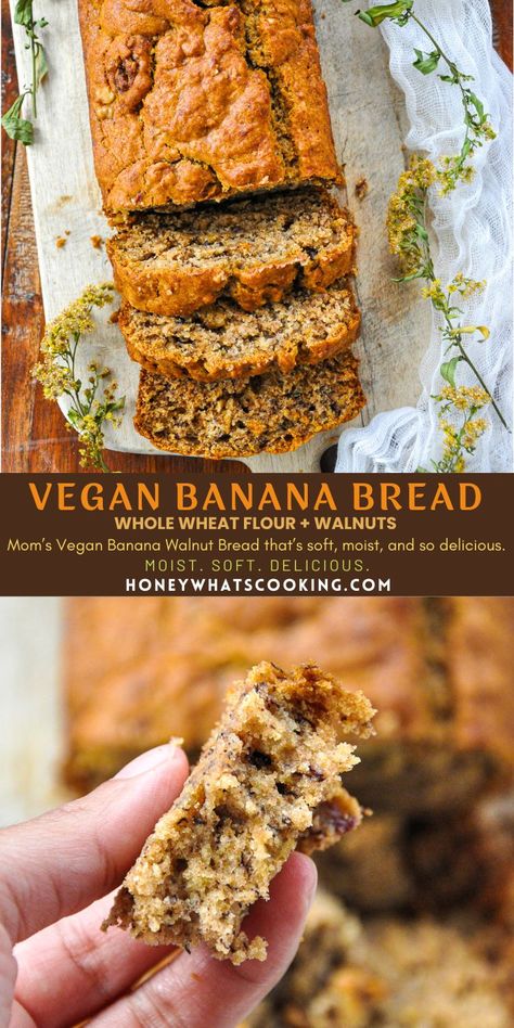 Mummy's Vegan Banana Bread Best Vegan Banana Bread, Banana Bread With Walnuts, Vegan Gluten Free Banana Bread, Vegan Banana Bread Easy, Gluten Free Banana Bread, Vegan Banana Bread, Gluten Free Banana, Healthy Banana Bread, Make Banana Bread