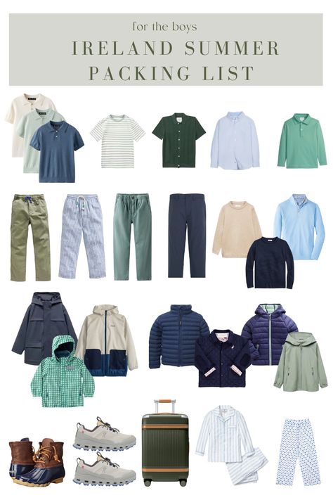 Ireland Packing List: A Mix-And-Match Summer Travel Wardrobe Ireland Vacation Outfits, Barbour Wellies, Packing For Ireland, Pack For Ireland, Ireland Packing List, Sarah Tucker, Wardrobe For Women, Packing For Europe, Blundstone Boots