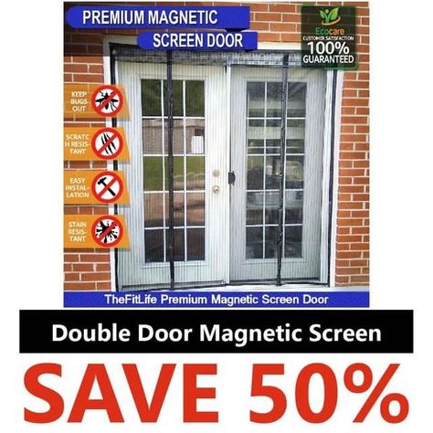 Link in bio . . . . . . . . #neverpayretail #neverpayfullprice #dealsandsteals #dailydeals #couponingcommunity #dealfinder #clearancehunter #clearancefinds #dealhunter #dealoftheday #couponcommunity #extremesavings #clearancesale Screen Door Hardware, Mesh Curtain, Magnetic Screen Door, Large Door, Double Door Design, Net Curtains, Door Upgrade, Lined Curtains, Mesh Screen