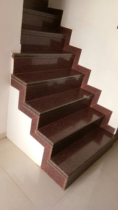 Lift Cladding, Tan Brown Granite, Granite Steps, Granite Stairs, Brown Granite, Small House Interior, Small House Interior Design, Stairs Design, Tan Brown