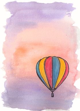 Watercolor Art Hot Air Balloon, Ballon Painting, Hot Air Balloon Watercolor, Watercolor Hot Air Balloon, Anna Craft, Colored Water, Water Coloring, Colour Art, Baby Facts