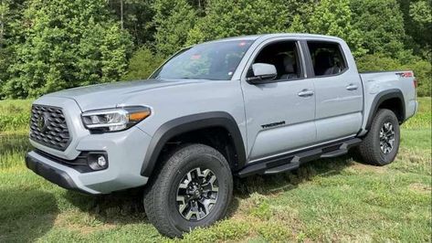 New TRD Pro Color Debate (With Video): 2021 Toyota Tacoma Lunar Rock vs Cement | Torque News Toyota Tacoma Lunar Rock, Lunar Rock Tacoma, Tacoma Lunar Rock, Cement Paint Colors, 2021 Toyota Tacoma, Toyota Trd Pro, 4runner Trail, Home Depot Paint, Voodoo Blue