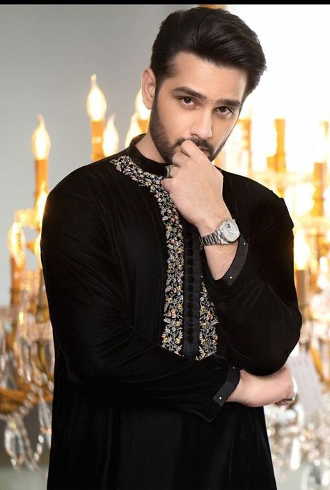 Usama Khan, Kurta Designs Men's, India Fashion Men, Indian Wedding Suits Men, Latest Kurta Designs, Boys Kurta Design, Wedding Kurta For Men, Gents Kurta Design, Gents Kurta