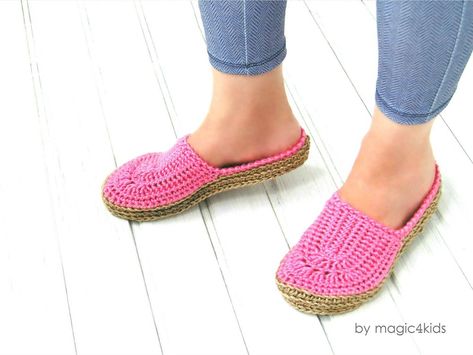 Crochet slippers adult free pattern