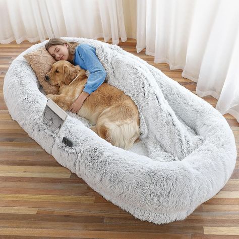 Dog Bed For People, Pet Room Ideas, Giant Dog Beds, Extra Large Dog Bed, Human Dog Bed, Human Dog, Bean Bag Bed, Cat Couch, Pet Room