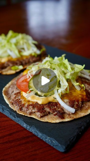 Pickles Tomatoes, Smash Burger Tacos, Almond Flour Tortillas, Burger Tacos, Dinner Videos, Avocado Mayo, Taco Burger, Unbound Wellness, Hamburger Dishes