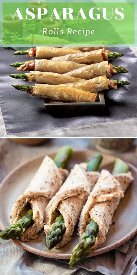 Asparagus Roll Ups Appetizers, Asparagus Sandwiches Roll, Asparagus Roll Ups, Recipe For Asparagus, Asparagus Appetizer, Asparagus Rolls, Asparagus Wraps, Pickled Asparagus, Chicken Asparagus